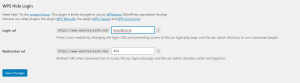 WPS Hide Login Settings Screen