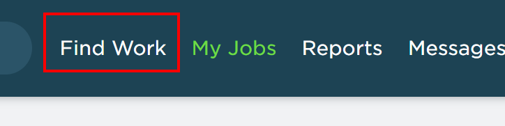 Upwork Find Work Menu