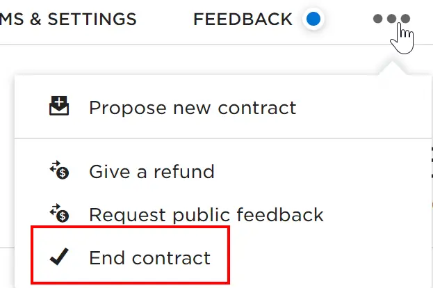 Ending a Contract on Upwork