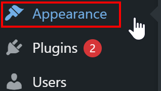 WordPress Admin Menu Appearance