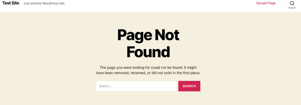 Generic WordPress 404 Page