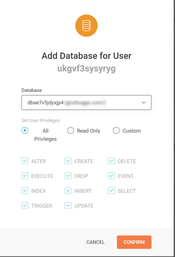 Siteground Add Database to User