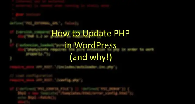 How to Update PHP in WordPress