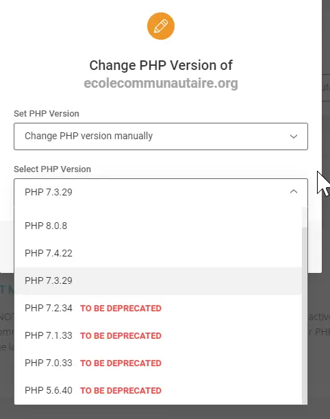 Siteground PHP Version Change